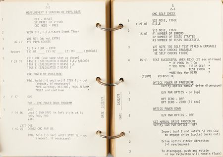 Lot #7435 Apollo 15 CSM Guidance and Control Checklist - Image 3