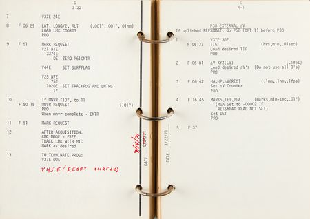 Lot #7435 Apollo 15 CSM Guidance and Control Checklist - Image 4