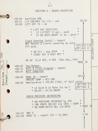 Lot #7234 Apollo 9 CSM Flight Crew Abbreviated Checklist - Image 2