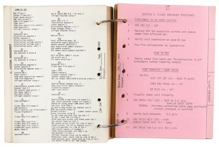 Lot #7234 Apollo 9 CSM Flight Crew Abbreviated Checklist - Image 7