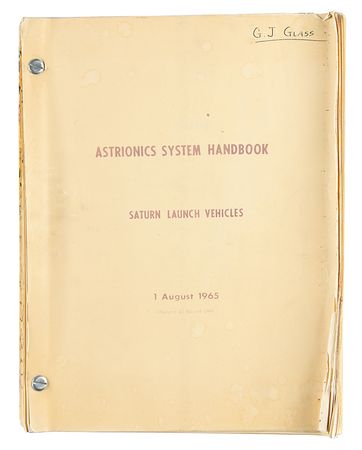 Lot #7171 Saturn Launch Vehicles Astrionics System Handbook - Image 1