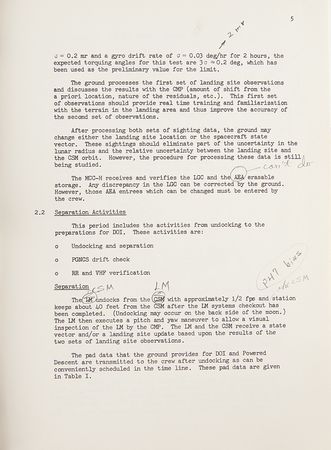Lot #7142 Apollo Lunar Landing Mission Descent Phase Techniques Report Draft - Image 7