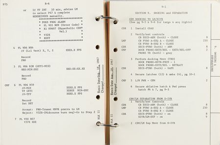 Lot #7153 Apollo Block II CSM Preliminary Flight Crew Abbreviated Checklist - Image 4