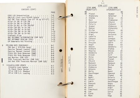 Lot #7530 Apollo 17 Basic CSM Entry Checklist - Image 3
