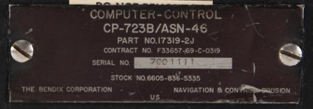Lot #7764 McDonnell Douglas F-4 Phantom II CP723B/ASN-46 Computer Control Box - Image 4