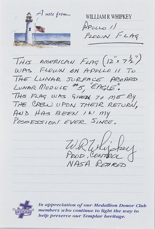 Lot #7276 Apollo 11 Lunar Surface Flown American Flag - Image 2