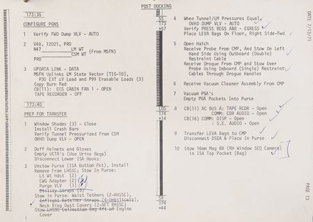 Lot #7901 Dave Scott's Apollo 15 Flown LM Timeline Book - Image 7