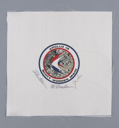 Lot #7902 Dave Scott's Apollo 15 Crew-Signed Beta Cloth Patch - Image 1
