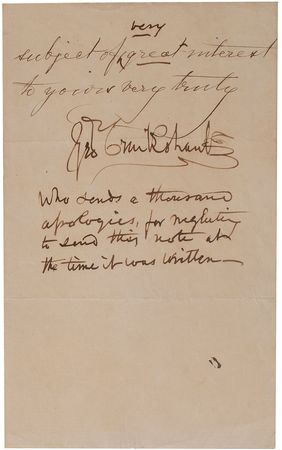 Lot #412 George Cruikshank Signed Letter - Image 1