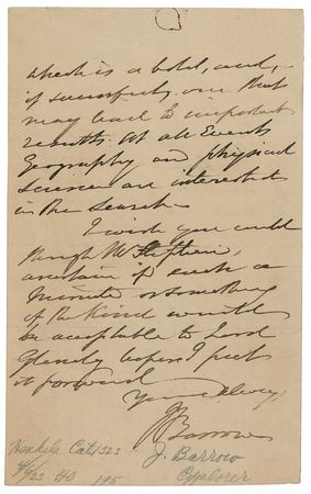 Lot #158 John Barrow Autograph Letter Signed - Image 2