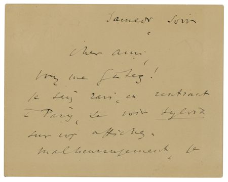 Lot #529 Leo Delibes Autograph Letter Signed - Image 2