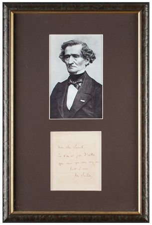 Lot #489 Hector Berlioz Autograph Note Signed - Image 1