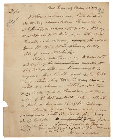 Lot #317 Benjamin Stoddert Autograph Letter Signed - Image 1