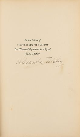 Lot #481 Alexandra Tolstoy Signed Book - Image 2