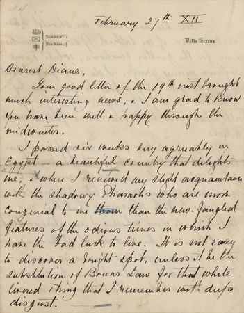 Lot #154 William Waldorf Astor Autograph Letter Signed - Image 1