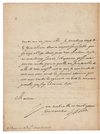 Lot #186 Gaston, Duke of Orleans Autograph Letter Signed - Image 2