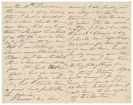 Lot #179 Paul Du Chaillu Signature and Autograph Letter Signed - Image 2