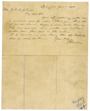 Lot #288 Charles Weisberg: Abraham Lincoln Forged