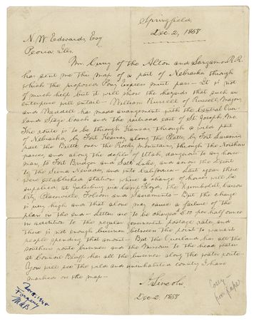 Lot #176 Joseph Cosey: Abraham Lincoln Forged