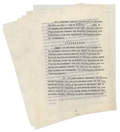 Lot #441 John Steinbeck Document Signed - Image 1