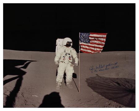 Lot #369 Edgar Mitchell Signed Photograph - Image 1