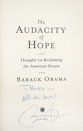 Lot #76 Barack Obama Signed Book - Image 2