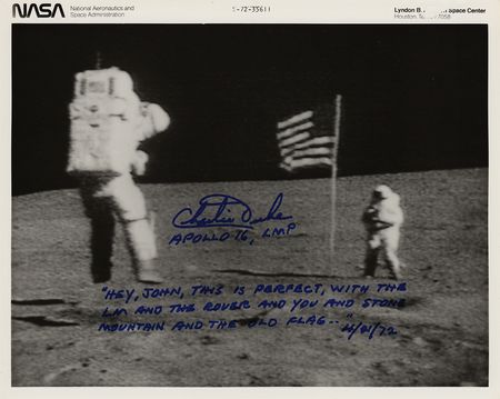 Lot #349 Charlie Duke Signed Photograph - Image 1