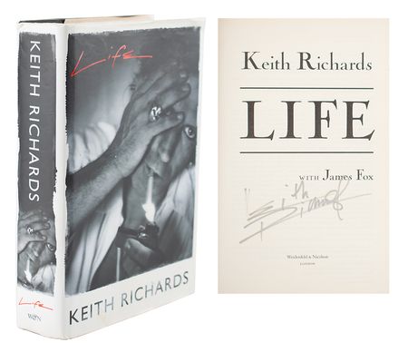 Lot #577 Rolling Stones: Keith Richards Signed Book - Image 1