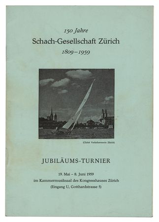 Lot #717 Bobby Fischer Signed 1959 Zurich Chess Tournament Program - Image 2
