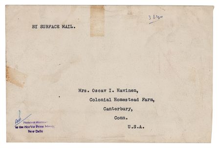 Lot #241 Jawaharlal Nehru Signature - Image 3