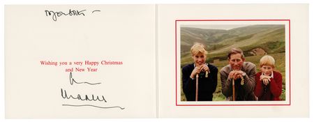 Lot #126 King Charles III Signed Christmas Card (1996) - Image 1