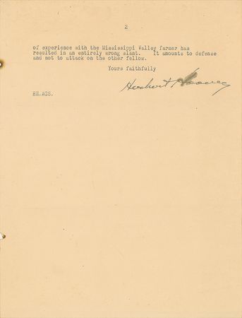 Lot #56 Herbert Hoover Typed Letter Signed - Image 2