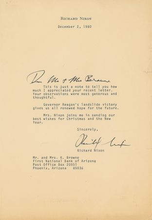 Lot #75 Richard Nixon Typed Letter Signed - Image 1