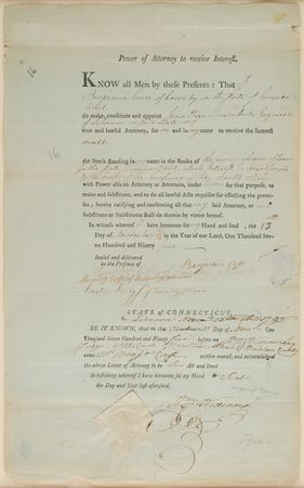 Lot #292 William Williams Document Signed Twice - Image 1