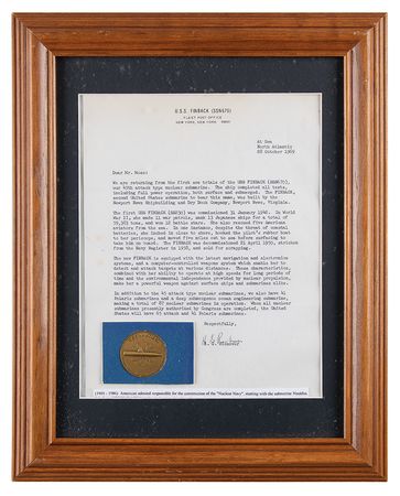Lot #316 Hyman G. Rickover Typed Letter Signed - Image 2
