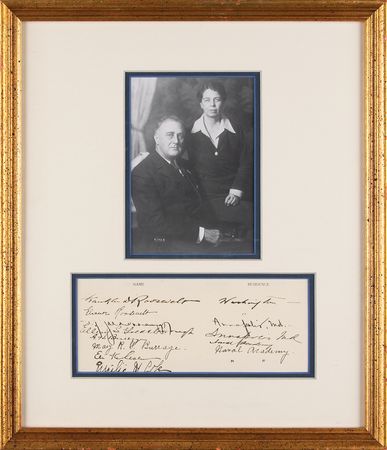 Lot #82 Franklin and Eleanor Roosevelt Signatures - Image 1