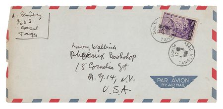 Lot #457 Allen Ginsberg: Ginsberg writes from Tangier: 