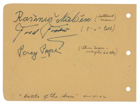 Lot #692 Sideshow Performers: Harry Earles and Daisy Earles Signatures - Image 2