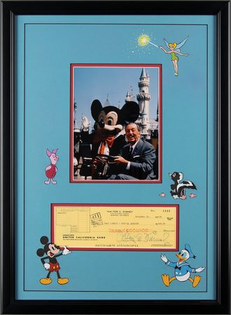 Lot #422 Walt Disney Signed Check - Image 1