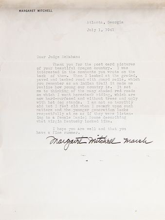 Lot #439 Margaret Mitchell Archive of (7) Typed Letters Signed - Image 11