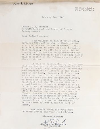 Lot #439 Margaret Mitchell Archive of (7) Typed Letters Signed - Image 6