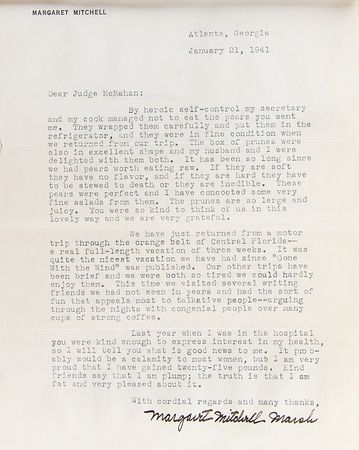 Lot #439 Margaret Mitchell Archive of (7) Typed Letters Signed - Image 8