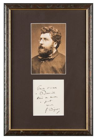 Lot #492 Georges Bizet Signature - Image 1
