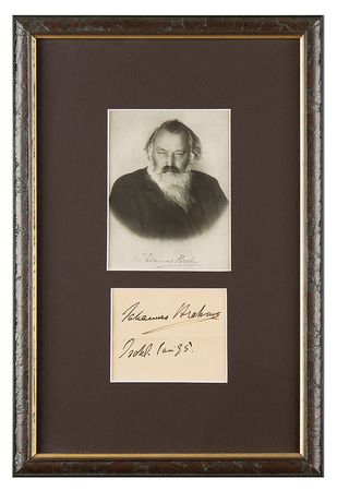 Lot #493 Johannes Brahms Signature - Image 1