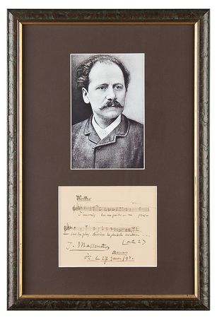 Lot #540 Jules Massenet Autograph Musical Quotation Signed - Image 1