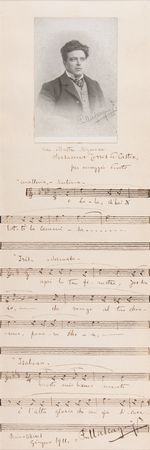 Lot #499 Pietro Mascagni Autograph Musical Quotation Signed - Image 1
