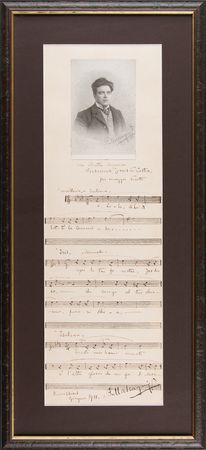 Lot #499 Pietro Mascagni Autograph Musical Quotation Signed - Image 3