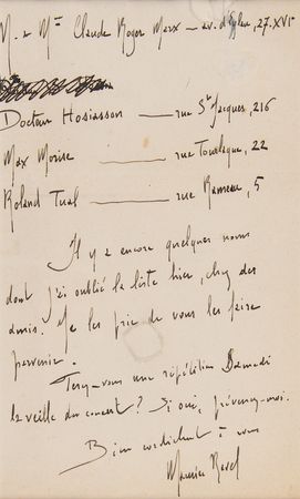 Lot #504 Maurice Ravel Autograph Letter Signed - Image 2