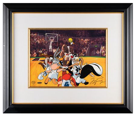 Lot #723 Michael Jordan Signed Limited Edition Space Jam Cel: 'Tune Squad' - Image 2