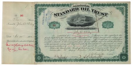 Lot #100 John D. Rockefeller, Henry Flagler, and Jabez A. Bostwick Document Signed - Image 1